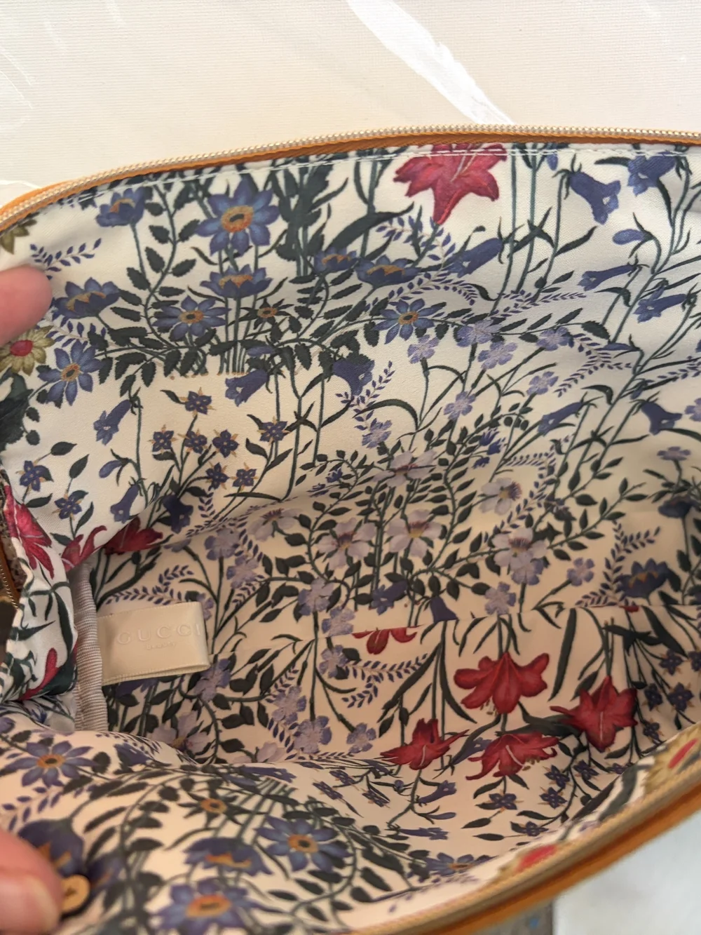 GUCCI Beauty Orange Cosmetic Pouch